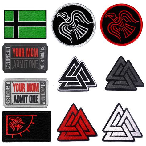 Vinnland Viking Flag Patch Odinic Norse Odins Raven Flag Patches Hook
