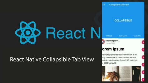 A Cross Platform Collapsible Tab View Component For React Native