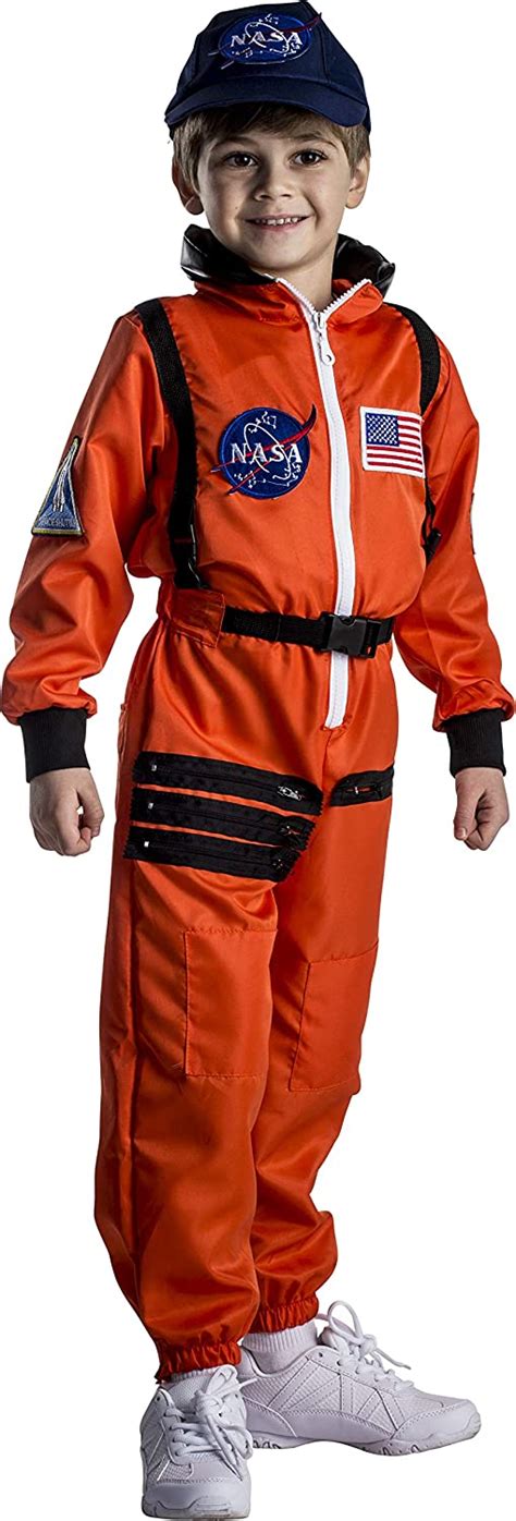 Dress Up America Astronaut Costume For Kids Nasa Orange