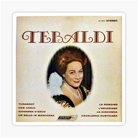 Renata Tebaldi Tebaldi Opera Soprano London Italy Diva