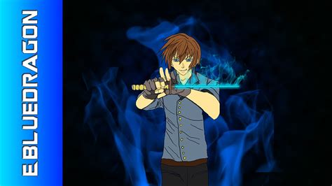 Speed Art Anime Boy With A Magic Sword Youtube