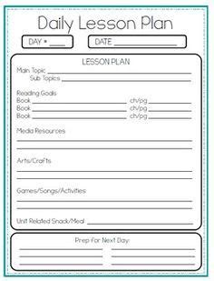 Home daily schedule daily homeschool schedule: 20 One Day Lesson Plan Template in 2020 | Lesson plan ...