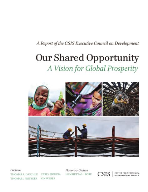 Our Shared Opportunity A Vision For Global Prosperity
