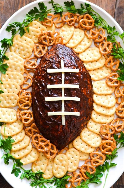 Football BBQ Pulled Pork Cheese Ball