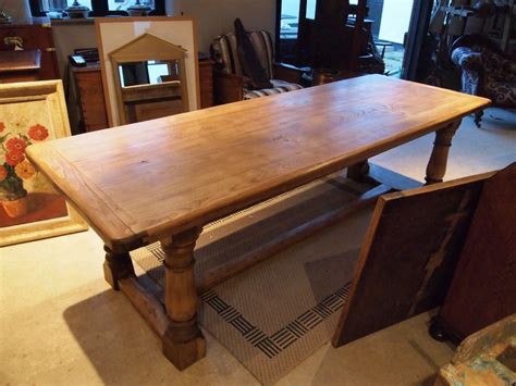 Farmhouse dining tables typically feature natural wood or distressed paint finishes. Table Solid Elm Farmhouse Refectory Dining Table Seats 8 ...