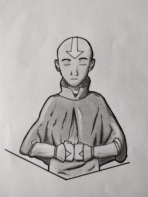 A Drawing Of Avatar Aang Rlearnart