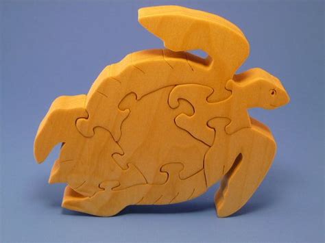 Scroll Saw Wooden Sea Turtle Puzzle Wood Handmade By Woodanimals 20