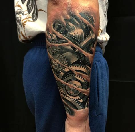 Mechanical Forearm With Cogs Best Tattoo Ideas And Designs