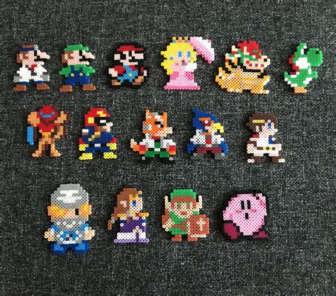 Super Smash Characters Mini Beads Mario Peach Samus Link Zelda