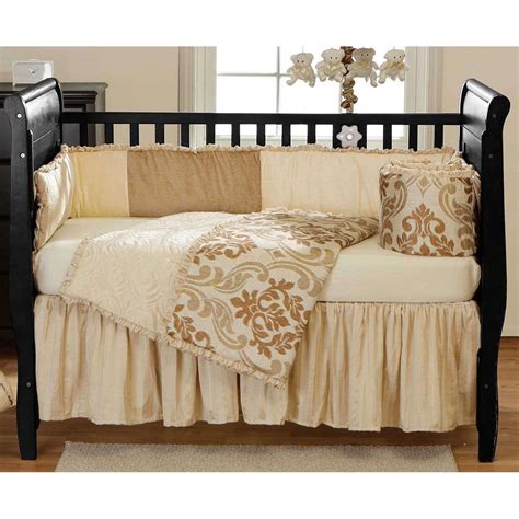 Crib bedding comes in different styles, colors, and palettes. Crib Bedding Sets for Girls | Valentina Brown and Ivory ...