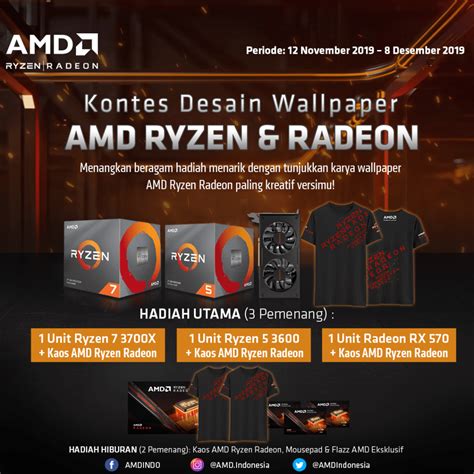 Kontes Desain Wallpaper AMD Ryzen Radeon Kemahasiswaan IT Telkom