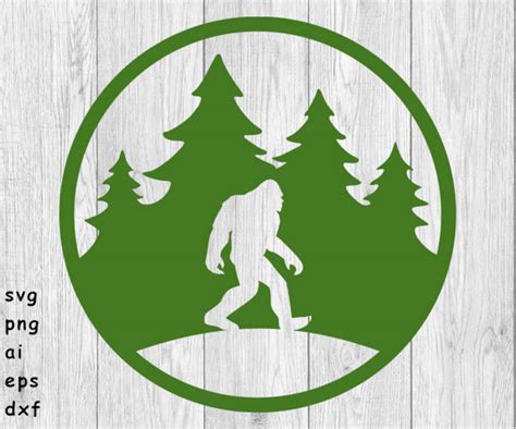 Big Foot Svg Png Dxf Sasquatch Svg Bigfoot Cut Files For Silhouette