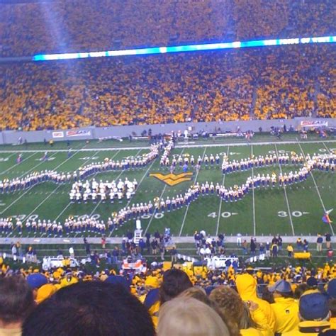 The arenas serve as home venues for both the men's and women's teams except where noted. WVU stadium: marching band in the best formation! | West ...