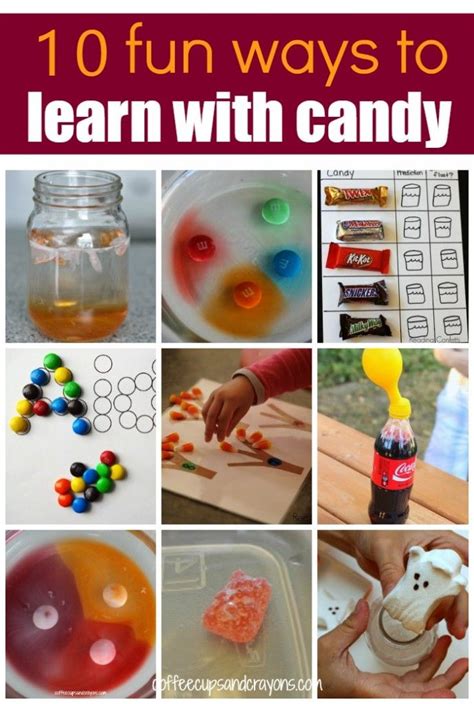 10 Ways To Learn With Candy Coffee Cups And Crayons Kids Learning