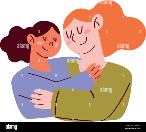 love mother and daughter characters stock vector image and art alamy