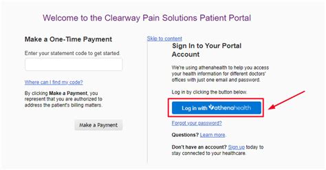 Clearway Pain Solutions Login