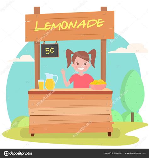 Lemonade Stand Fresh Lemons Stock Vector Image By ©eduardrobert 218204020