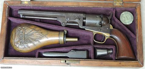 Cased Colt 1851 Navy 4th Model 36 Caliber Percussion Revolver Sn 204912