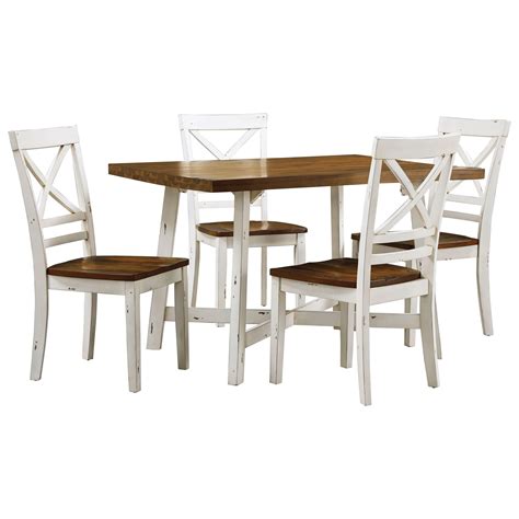 When every guest has finished and laid his spoon, bowl up, across the upper right hand corner of the plate, the plate, bowl, and spoon will be removed. Standard Furniture Amelia 19082 Two-Tone Table and Chair ...