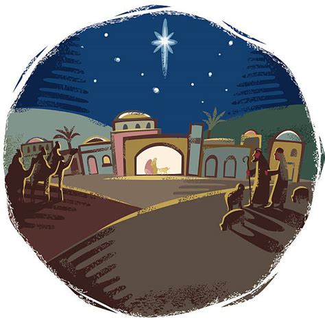Bethlehem Nativity Scene Illustrations Royalty Free Vector Graphics