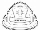 Hat Fireman Printable Fire Wearable Template Preschool Kindergarten Safety Department sketch template