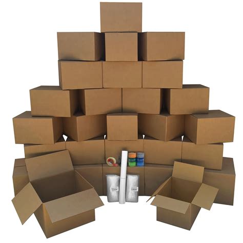 Uboxes Moving Boxes 2 Room Bigger Smart Moving Kit 28 Boxes Tape