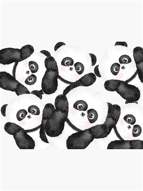Cute Cuddling Baby Pandas Sticker For Sale By Kayligo Redbubble