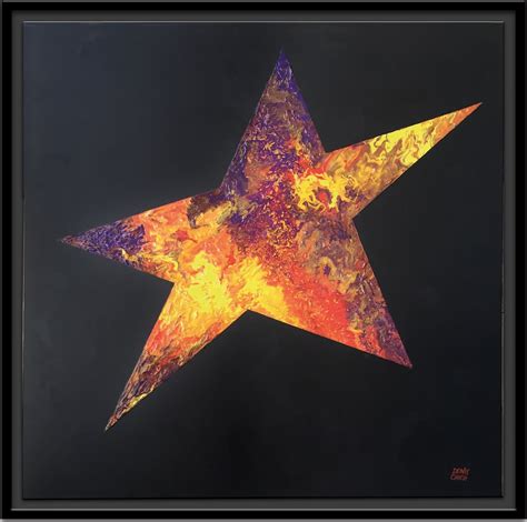 Abstract Painting On Canvas Star 1 Etsy
