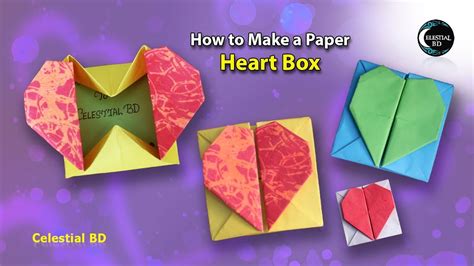 How To Make A Paper Origami Heart Box And Envelope Valentines Day
