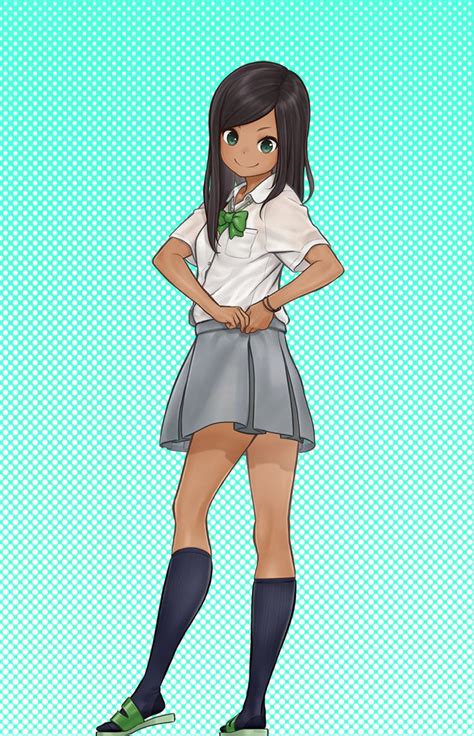 Miyoshi Yoshimi Original 1girl Aqua Background Black Hair Black Socks Blush Bow Bowtie