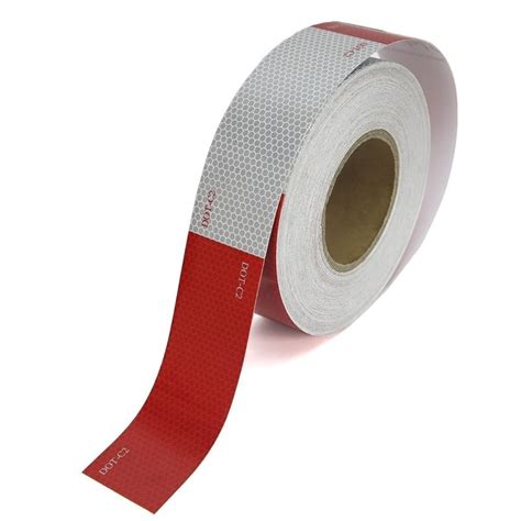 Aleko Reflective Red And White Safety Tape 2 Inch X 150 Ft Walmart