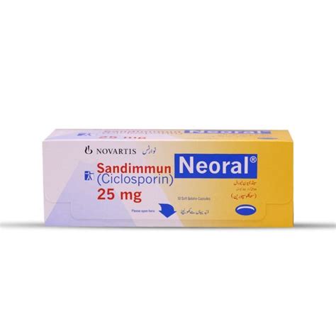 Sandimmun Neoral 25mg Capsule 5 S Uses Formula Side Effects