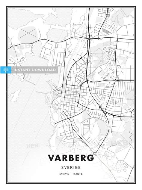 Varberg Sweden Modern Print Template In Various Formats Hebstreits Sketches Print