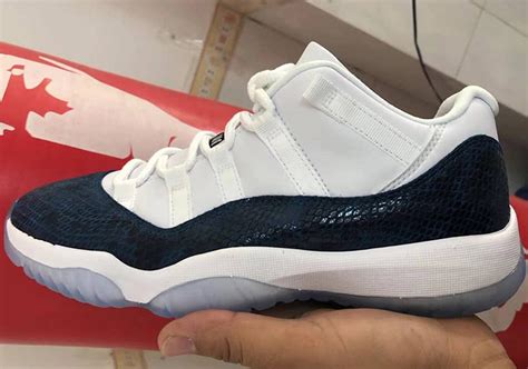 Jordan 11 Low Navy Snakeskin 2019 Release Info