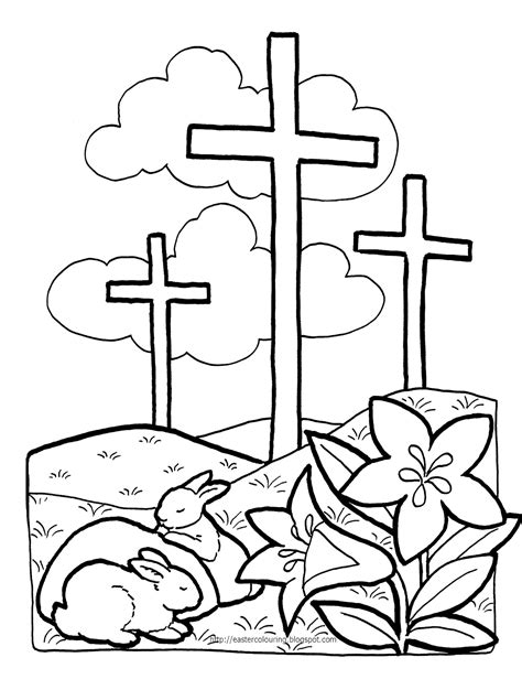 Religious easter coloring pages to download and print for free