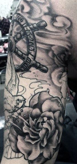 See more ideas about ship wheel tattoo, wheel tattoo, tree tattoo. 70 Ship Wheel Tattoo Designs For Men - A Meaningful Voyage