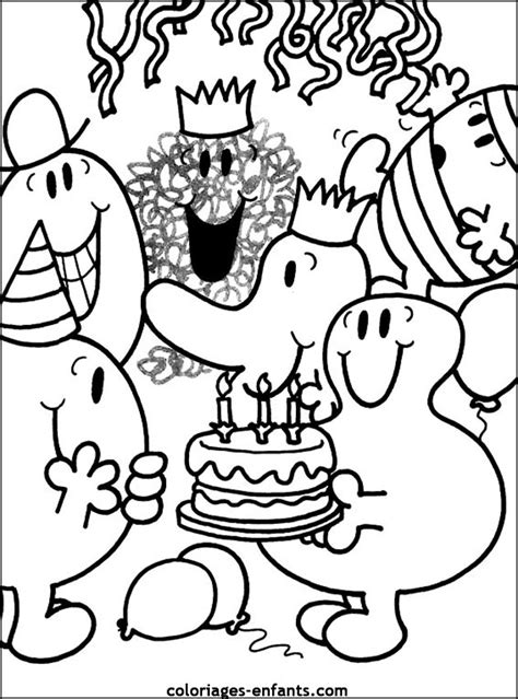 Coloriage d'anniversaire à imprimer sur Coloriagesenfants.com