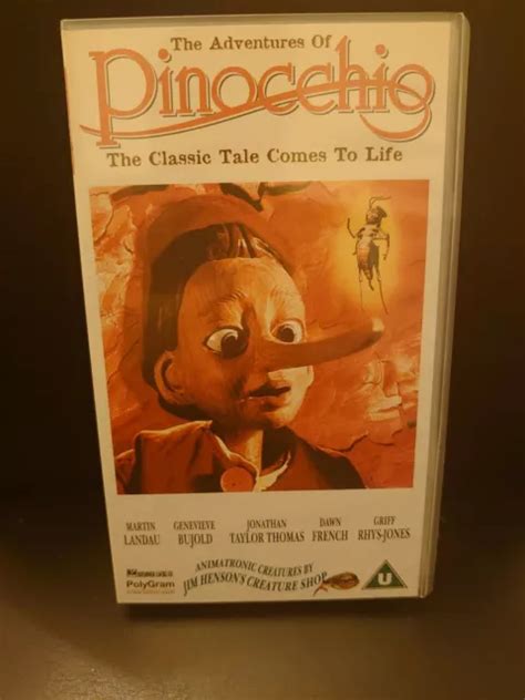 1997 The Adventures Of Pinocchio Vhs Video Tape In Limited Edition