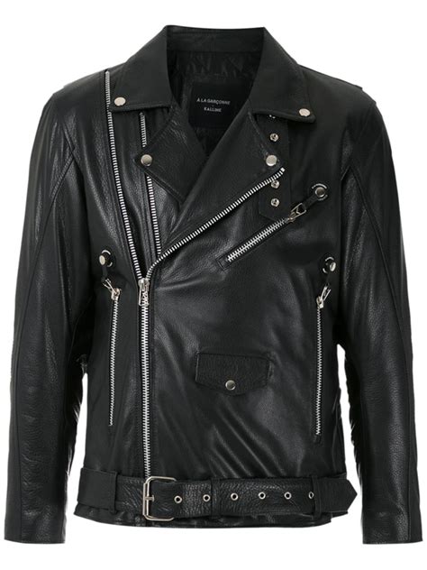 Allsaints Rowley Leather Biker Jacket In Blackgrey Modesens Black