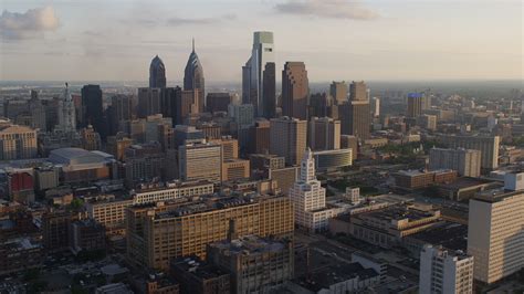 5k Stock Footage Aerial Video Of Downtown Philadelphias High Rises And