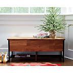 We move it around a lot to open the space up. Teca Storage Trunk-Bench | Crate and Barrel