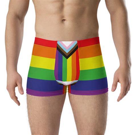 LGBT Pride Progressive Rainbow Flag Boxer Briefs Etsy