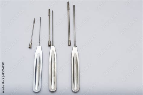 Different Types Of Catheter Trocars On Grey Surface Stock Photo Adobe