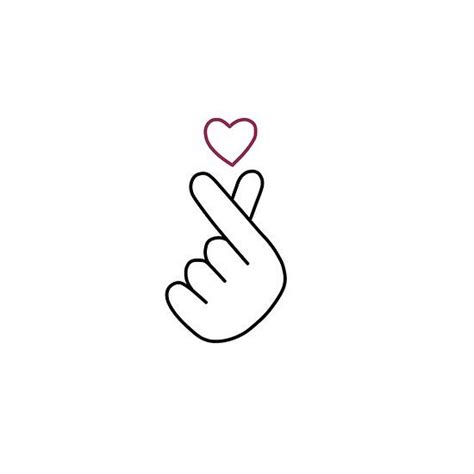 Love You Finger Heart Korean Kpop Friend Love Life Hand Heart