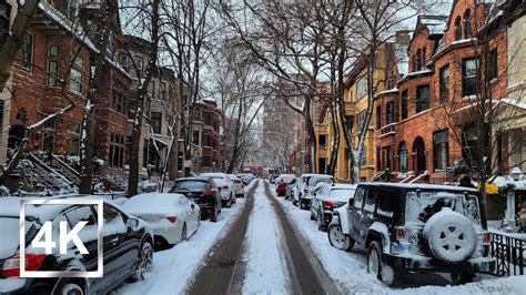 4k Driving In Lincoln Park A Chicago Neighbourhood Snowfall Drive