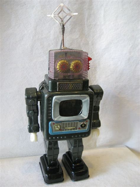Vintage Alps Japan Television Space Man Battery Operated Tin Toy Robot