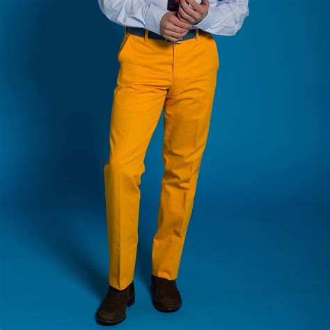 Zip Fly Gold Chino Trousers Mens Country Clothing Cordings