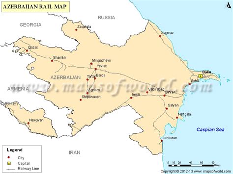 Click on the below images to increase! Azerbaijan Rail Map, Railway Map of Azerbaijan