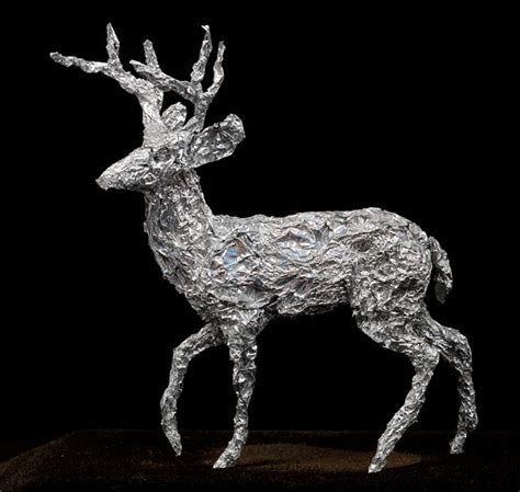 Deer Sculpture Art Projects Aluminum Foil Art Aluminum Foil Crafts