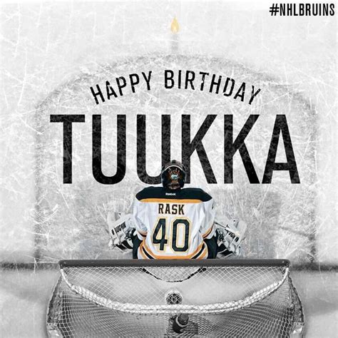 3 10 14 Happy 27th To Tuukka Boston Bruins Bruins Happy 27th Birthday